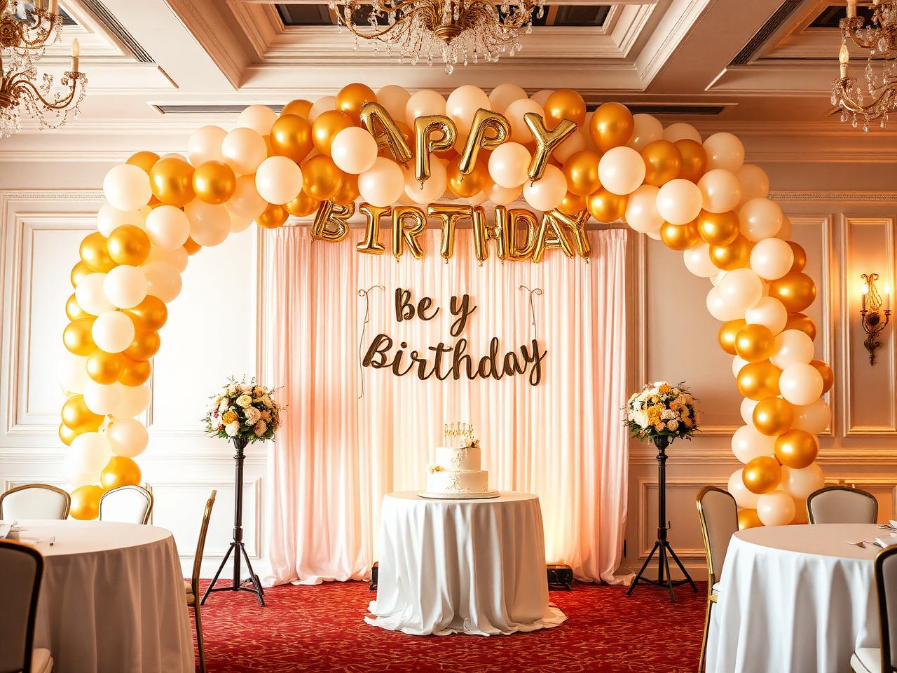 Birthday celebration balloon decor