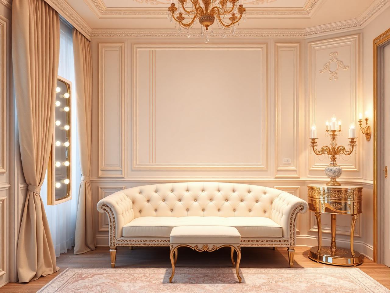 Elegant bridal room interior